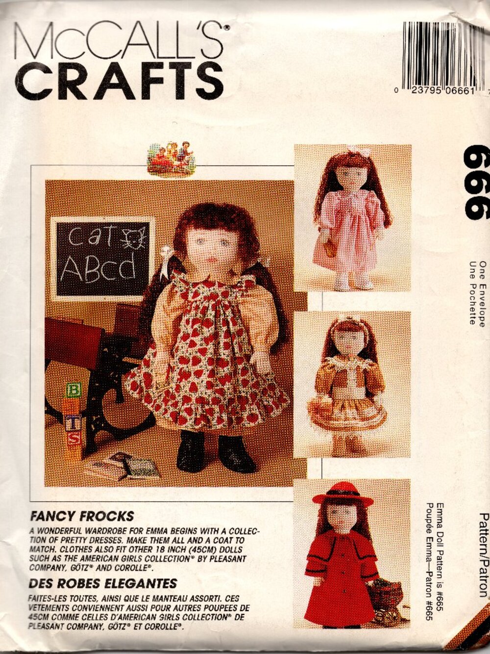 McCall's Crafts #666 Fancy Frocks Sewing Pattern Uncut Vintage